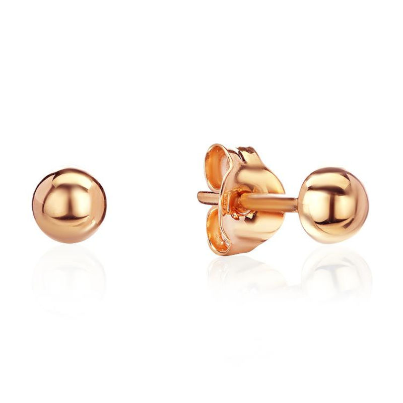 Серьги из красного золота 375 пробы без вставок 01С0113740S