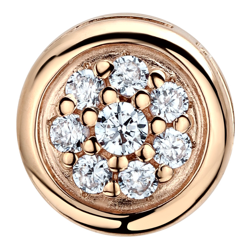 Подвеска из красного золота 585 пробы с фианитами 01П113845