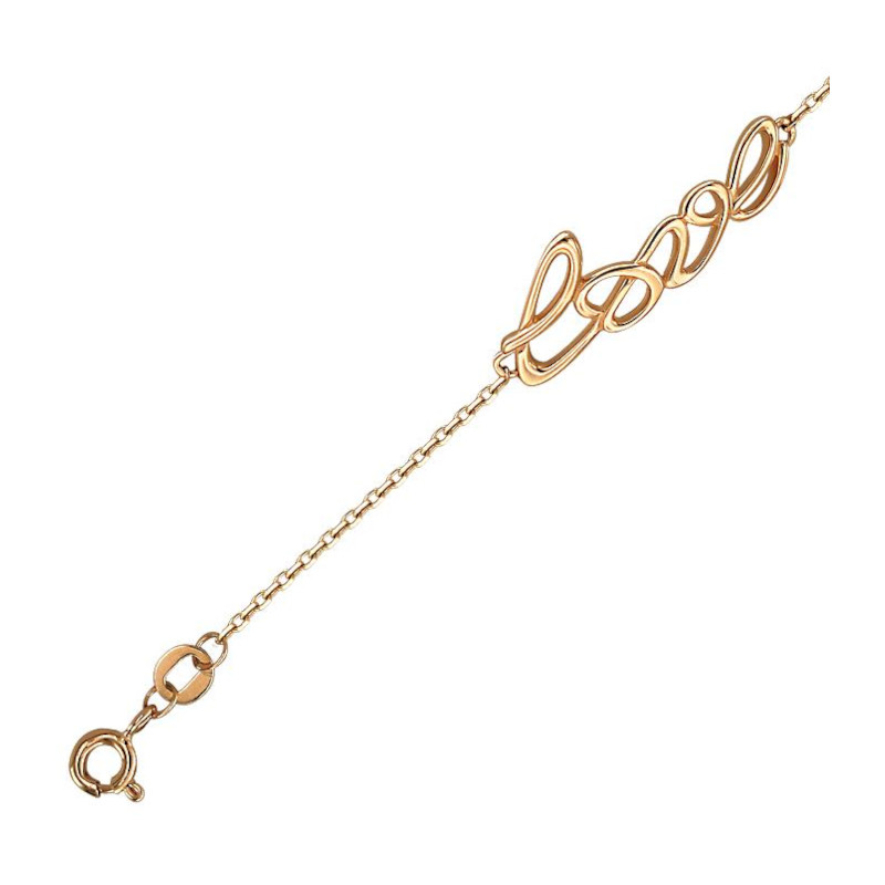 Браслет из красного золота 585 пробы без вставок 01Б711816