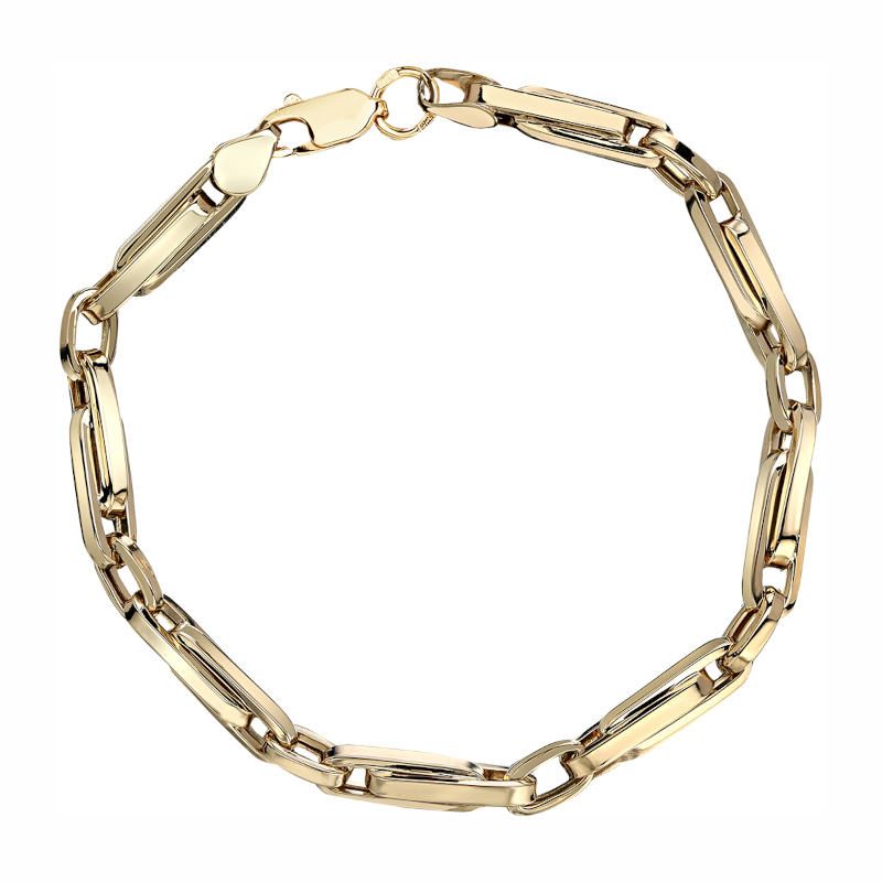 Браслет из желтого золота 585 пробы без вставок 01Б033062