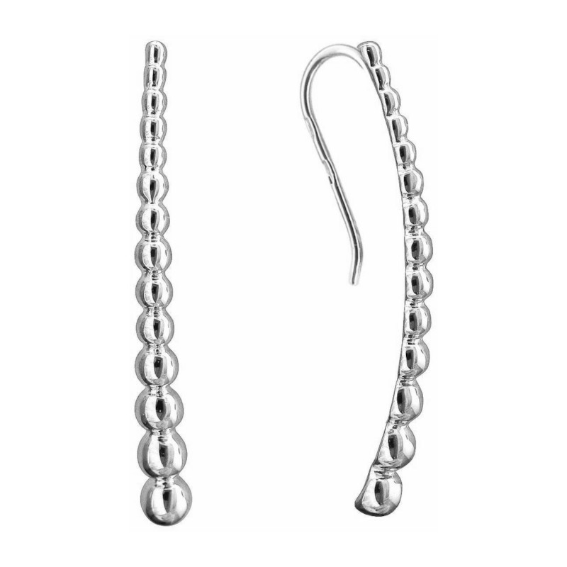 Серьги из платины 585 пробы без вставок 01С0913685-585