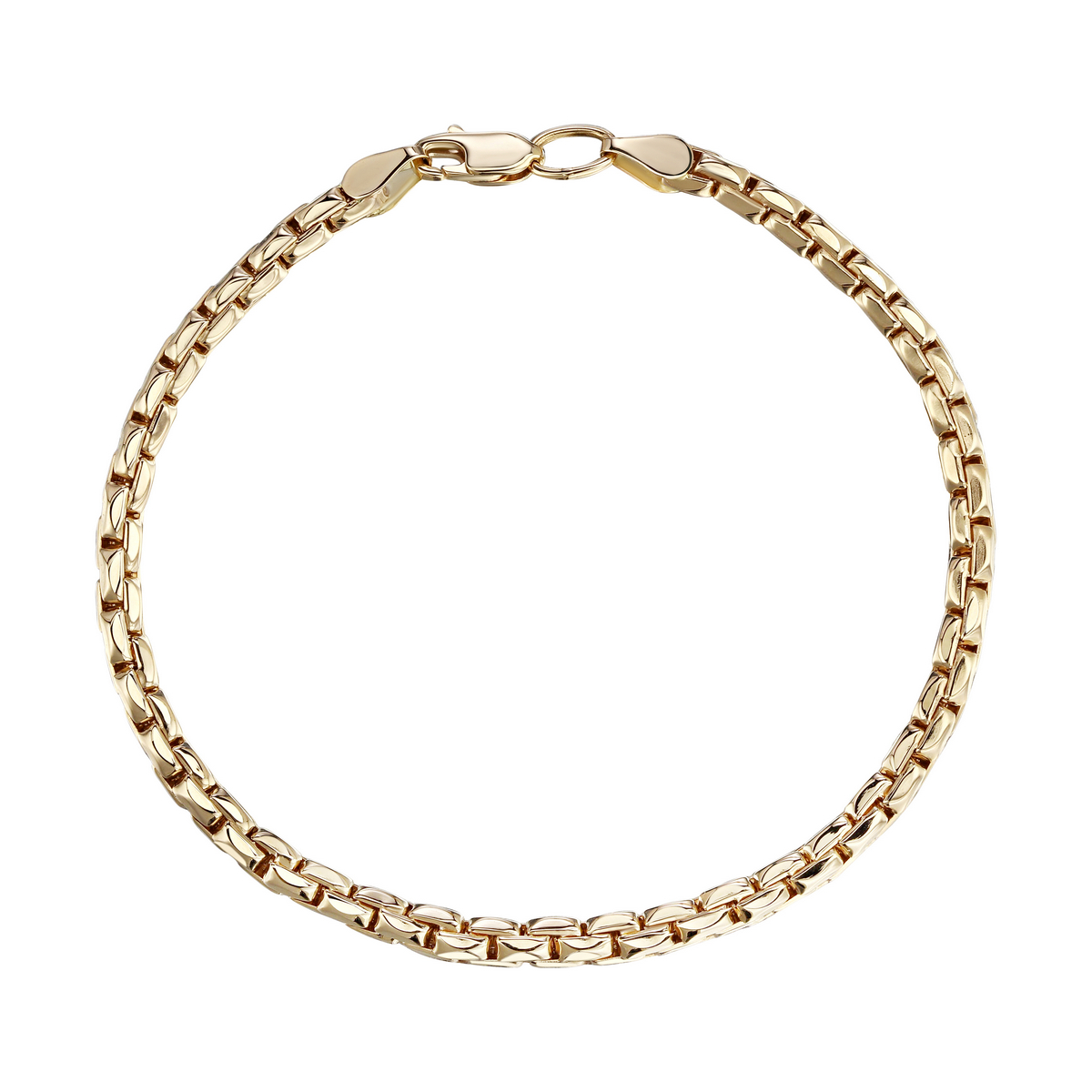 Браслет из желтого золота 585 пробы без вставок 01Б033716