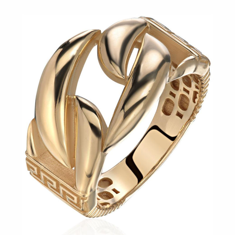 Кольцо из желтого золота 585 пробы без вставок 01К0316146