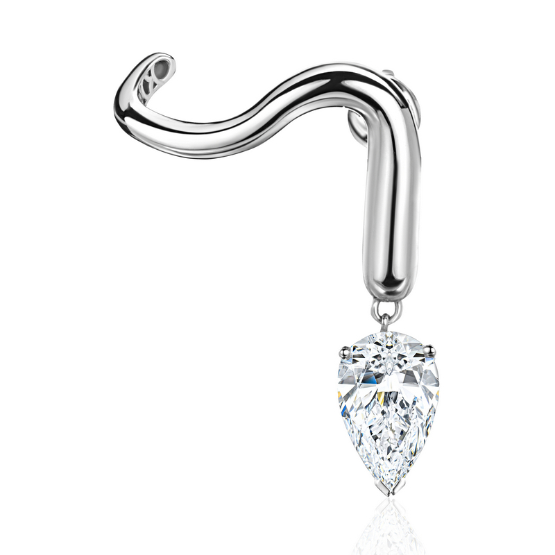 Серьга Одиночная из белого золота 585 пробы 01С6215973-Л