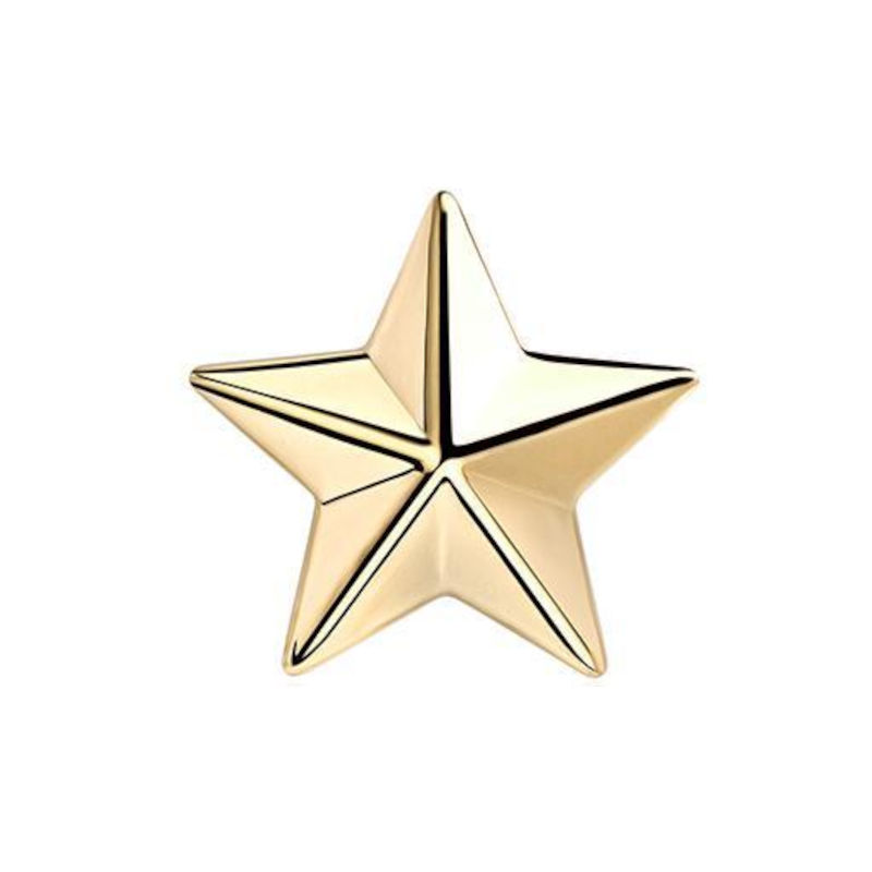 Звезда лейтенантская на погоны из золоченого серебра 925 пробы 01В050008АЦ