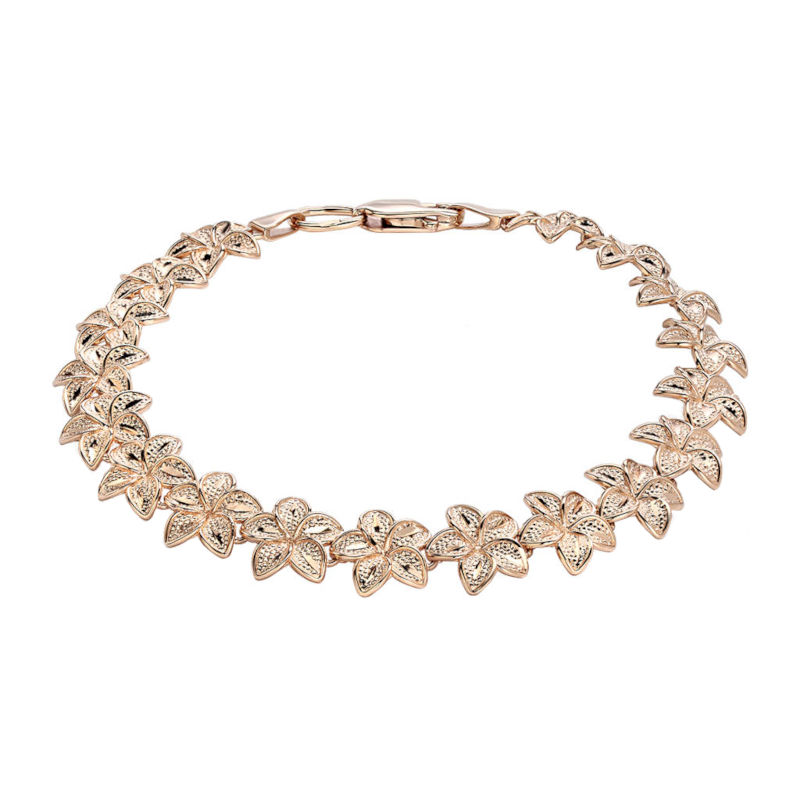 Браслет "Цветы" из красного золота 585 пробы без вставок 01Б710431