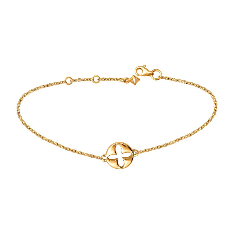 Браслет "Клевер" из красного золота 375 пробы без вставок 01Б012747S