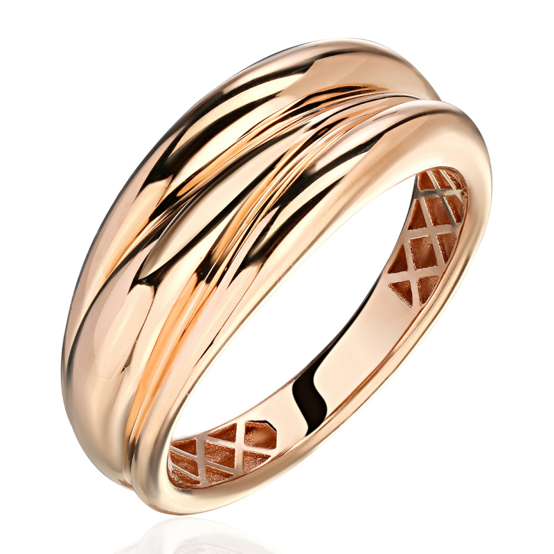 Кольцо из красного золота 585 пробы без вставок 01К0115646