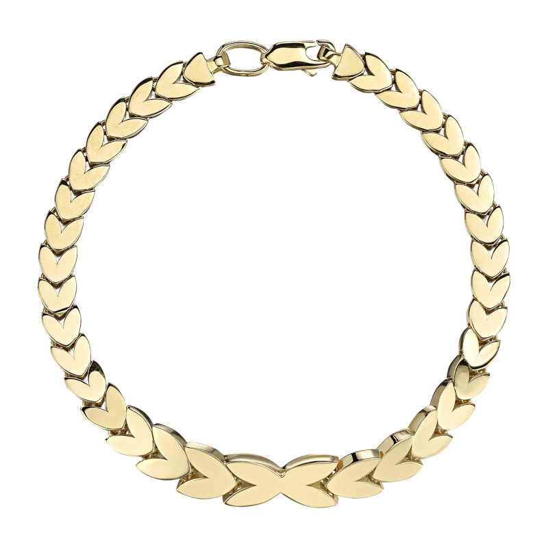 Браслет из желтого золота 585 пробы без вставок 01Б033507