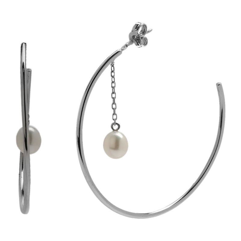 Серьги из серебра 925 пробы с жемчугом 01С3513852-1