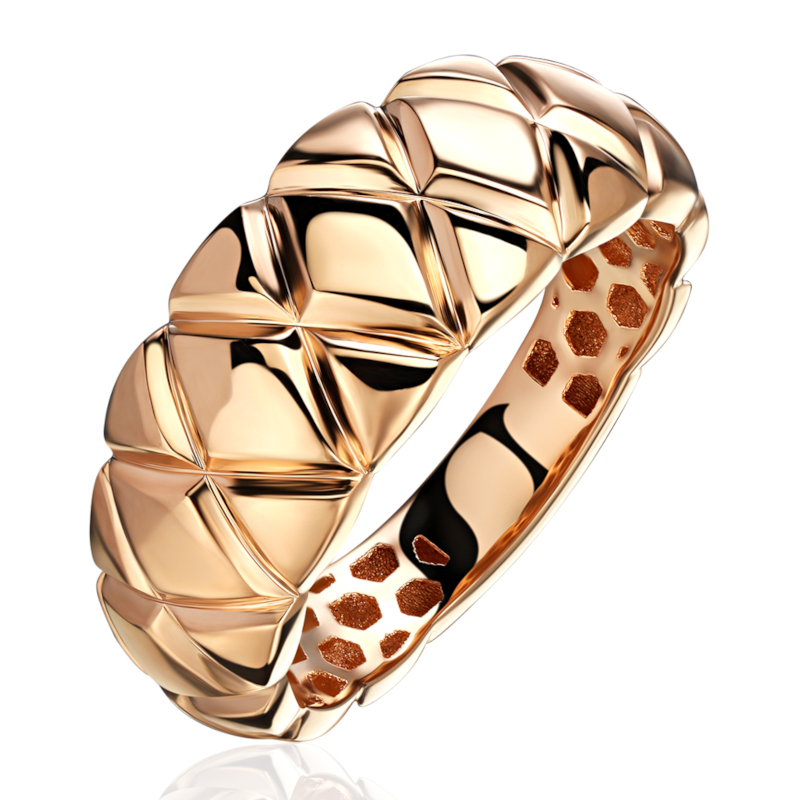 Кольцо из красного золота 585 пробы без вставок 01К0116834