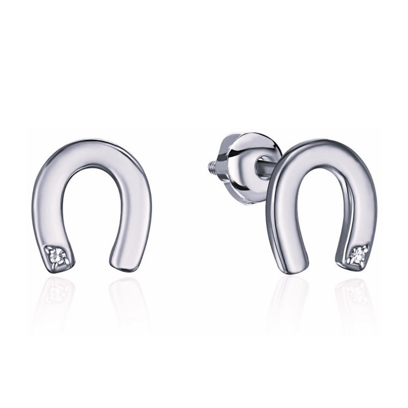 Серьги из платины 585 пробы с бриллиантами 01С6917052-17-585