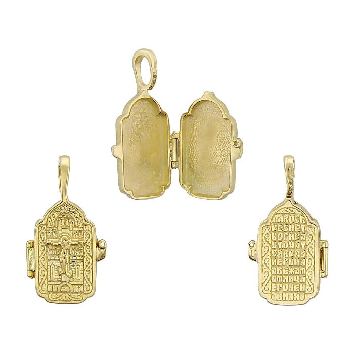 Подвеска из желтого золота 585 пробы без вставок 01П032158