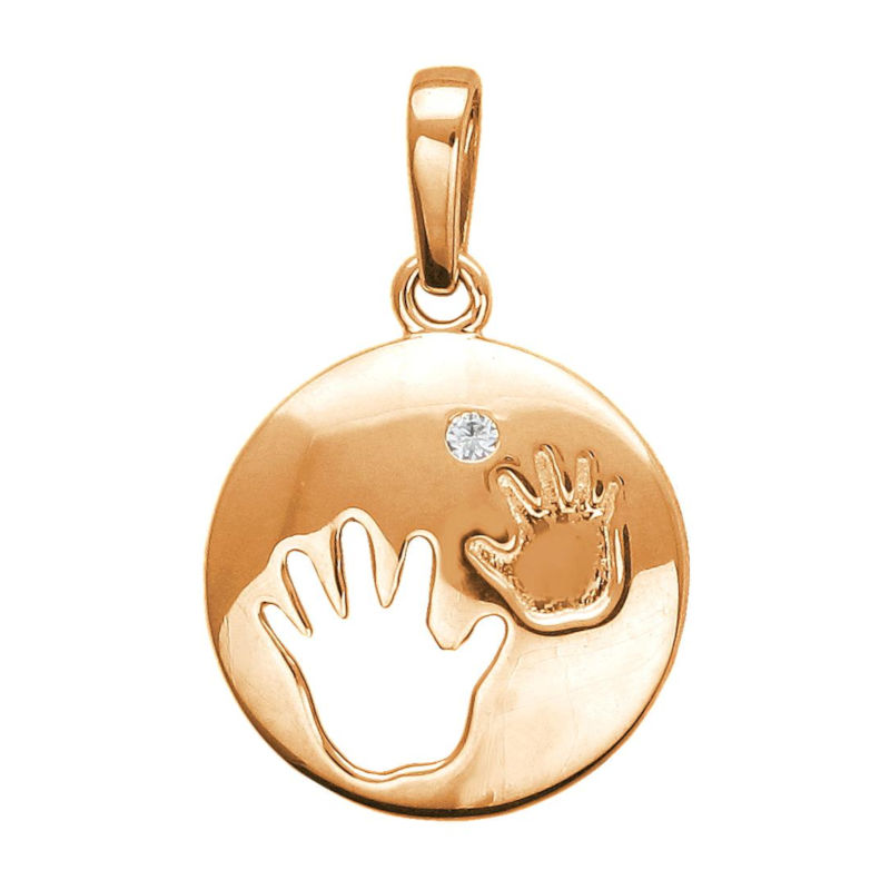 Подвеска из красного золота 375 пробы с фианитом 01П113582S