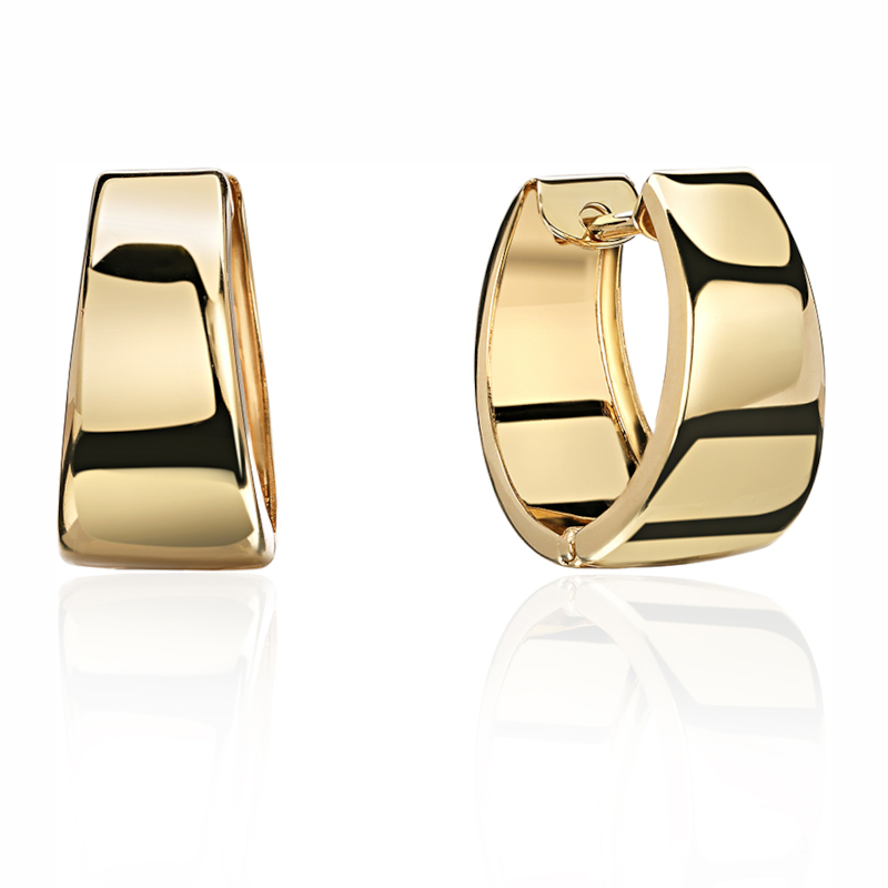 Серьги из желтого золота 585 пробы без вставок 01С030535