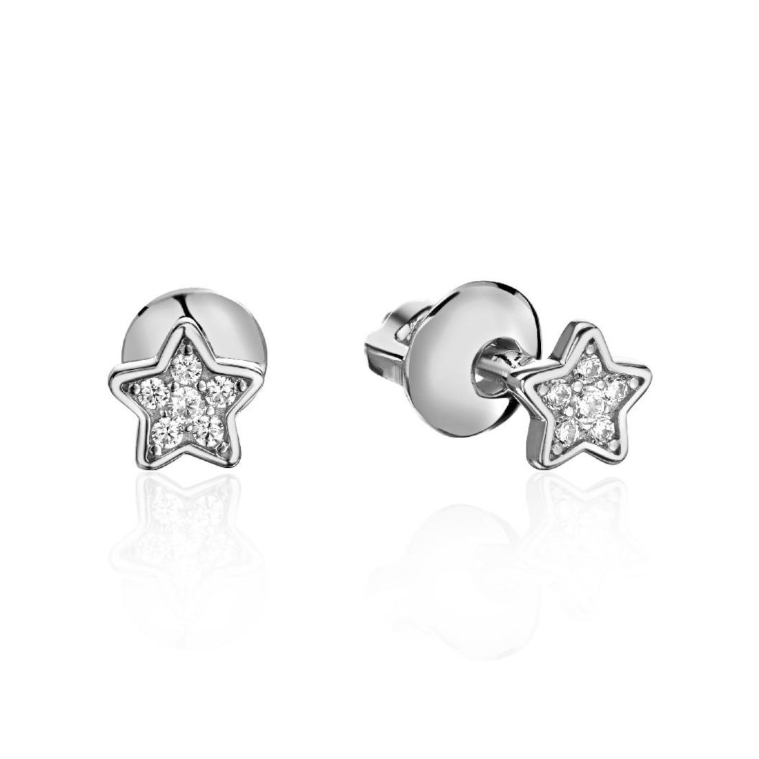 Серьги из белого золота 585 пробы с бриллиантами 01С6214216-17