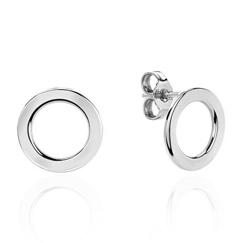 Серьги из платины 585 пробы без вставок 01С0913928-585