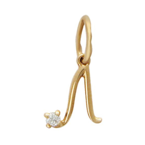 Подвеска "Буква" из красного золота 375 пробы с фианитом 01П11016SЛ