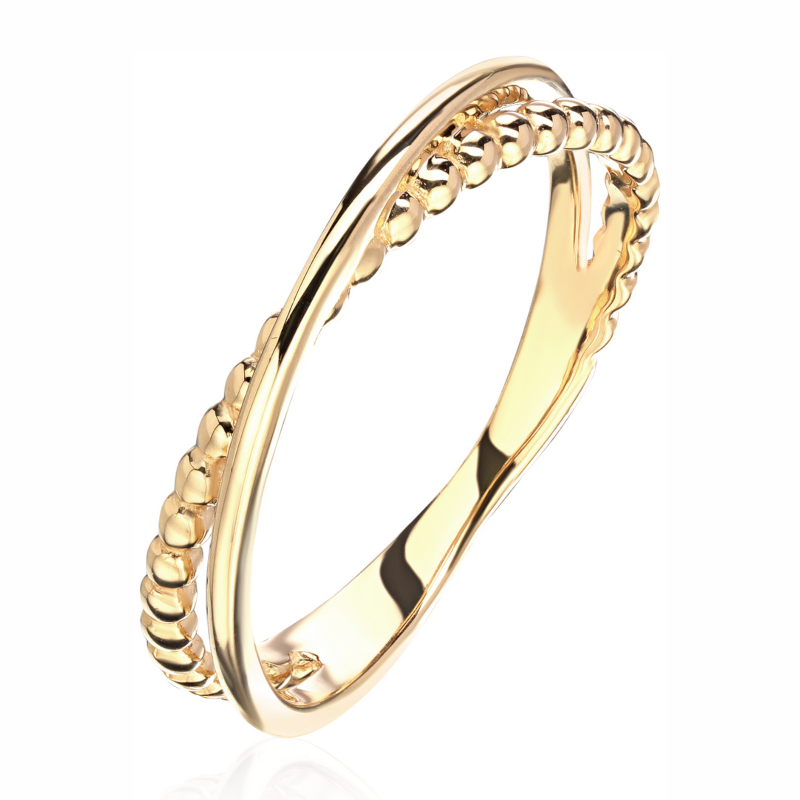 Кольцо из желтого золота 585 пробы без вставок 01К0314824