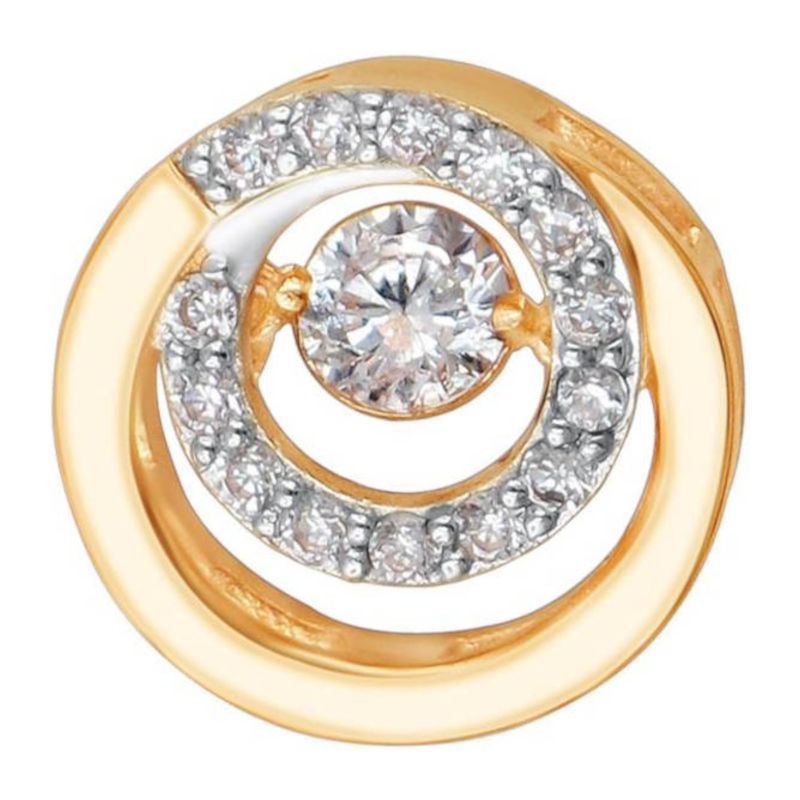 Подвеска из красного золота 585 пробы с фианитом 01П1111852Р