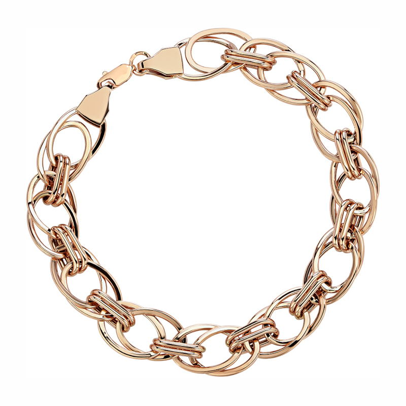 Браслет из красного золота 585 пробы без вставок 01Б013059Р