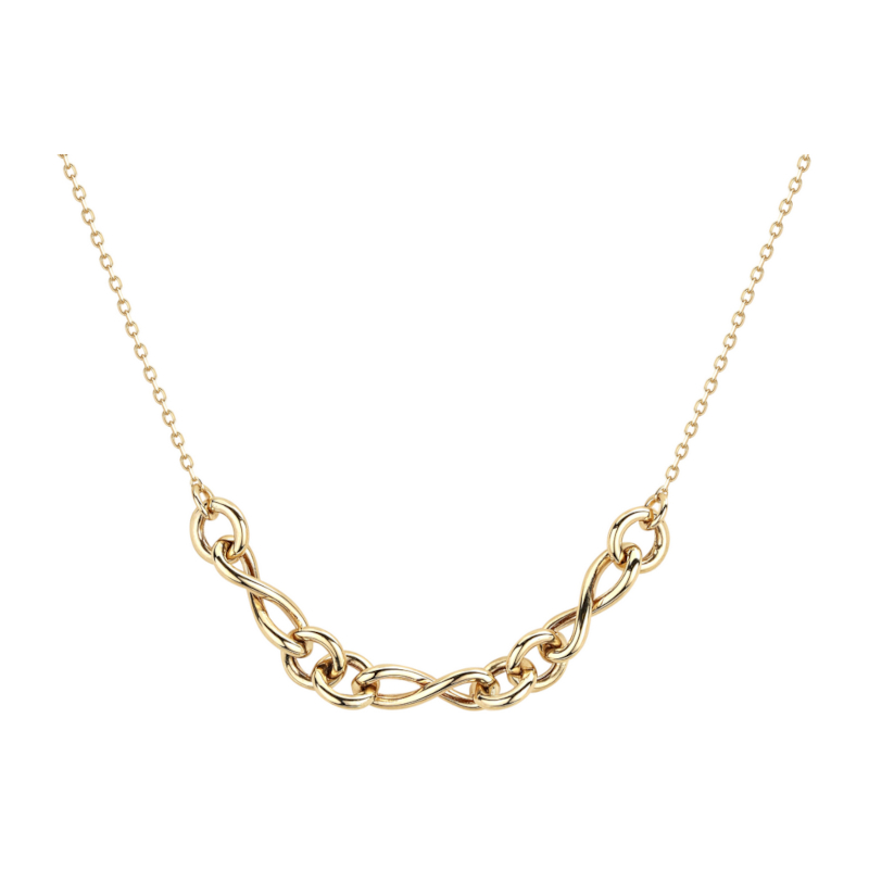 Колье из желтого золота 585 пробы без вставок 01Л032508