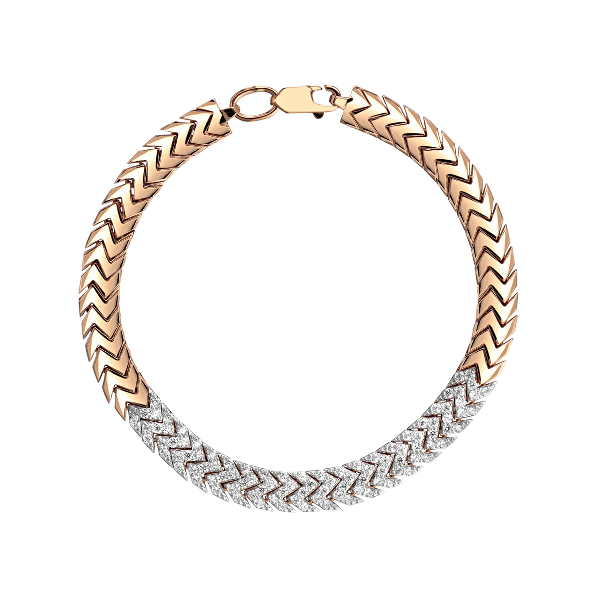 Браслет из красного золота 585 пробы 01Б113547Р