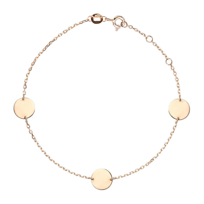 Браслет из красного золота 585 пробы без вставок 01Б012928