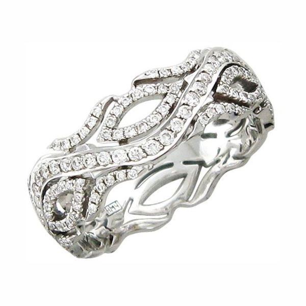 Кольцо из белого золота 585 пробы с бриллиантами 01К626382