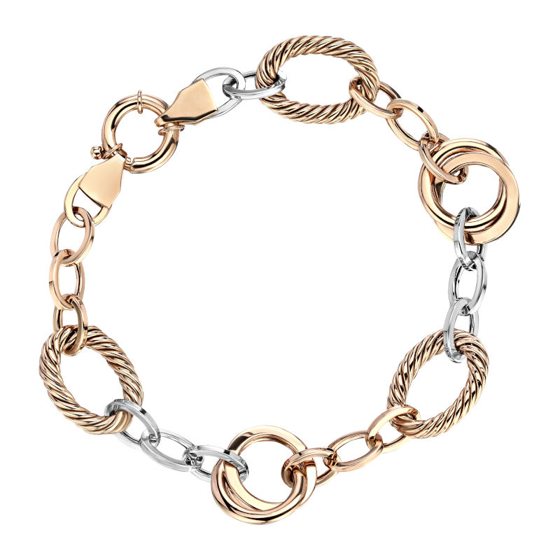 Браслет из красного золота 585 пробы без вставок 01Б062988