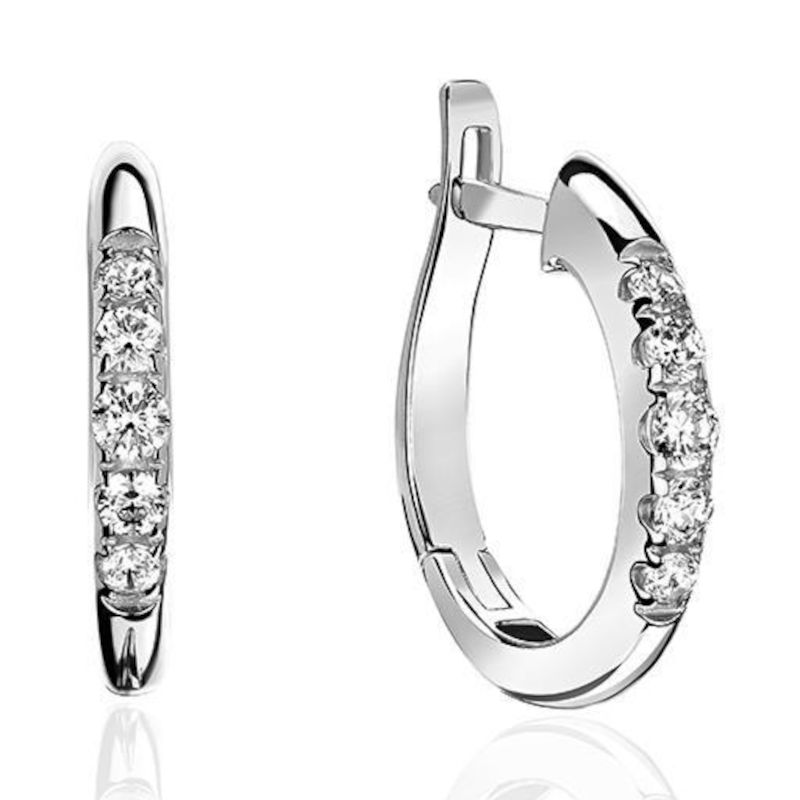 Серьги из платины 585 пробы с бриллиантами 01С6914816-585