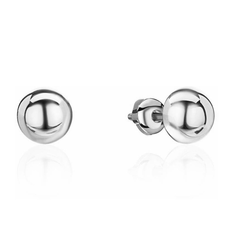 Серьги из платины 585 пробы без вставок 01С0914842-585