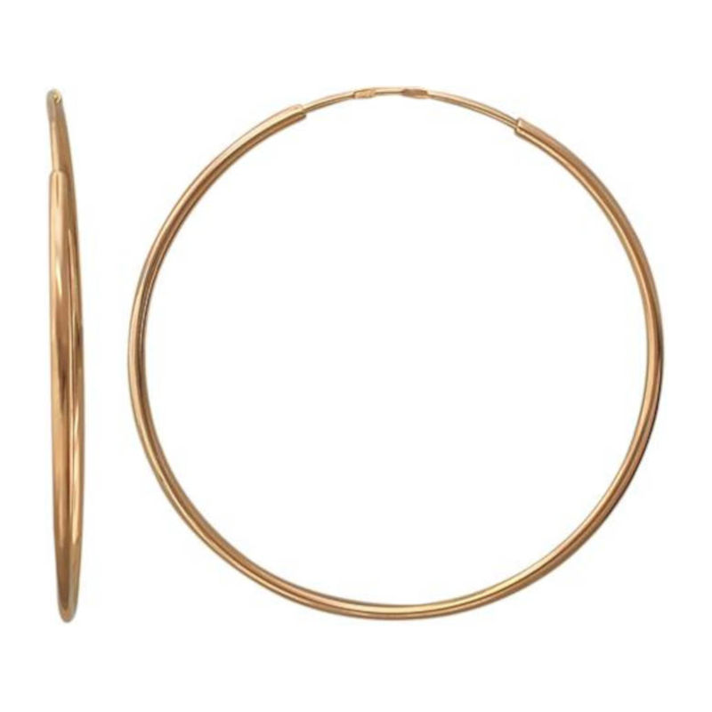 Серьги из красного золота 585 пробы без вставок 01С010412