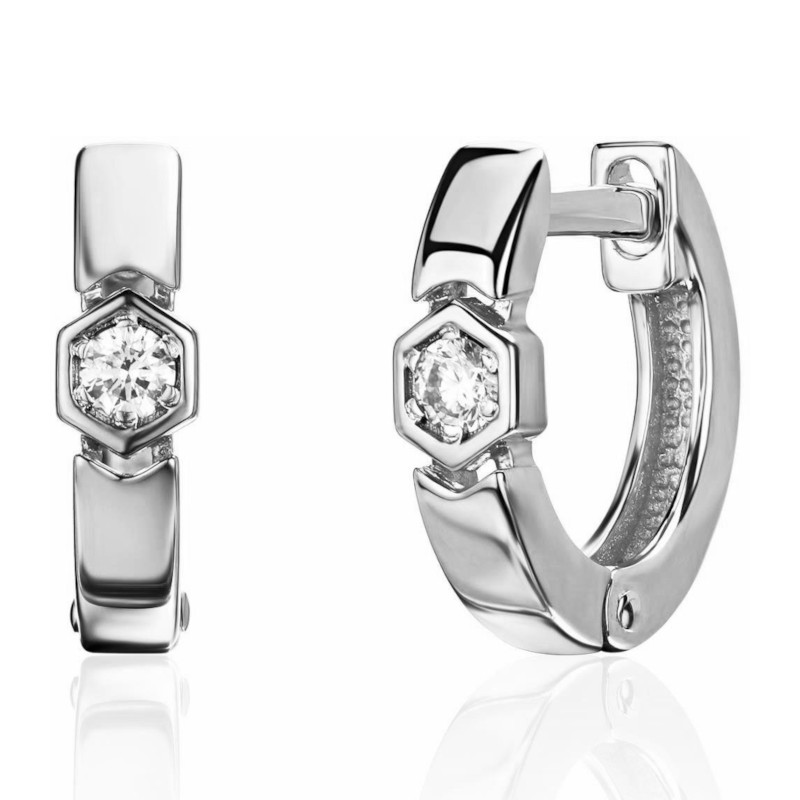 Серьги из платины 585 пробы с бриллиантами 01С6916692-585