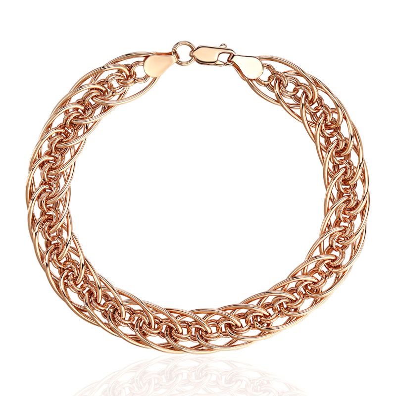 Браслет из красного золота 375 пробы без вставок 01Б013629S