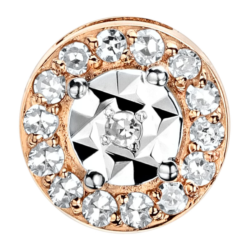 Подвеска из комбинированного золота 585 пробы с бриллиантами 01П6613735