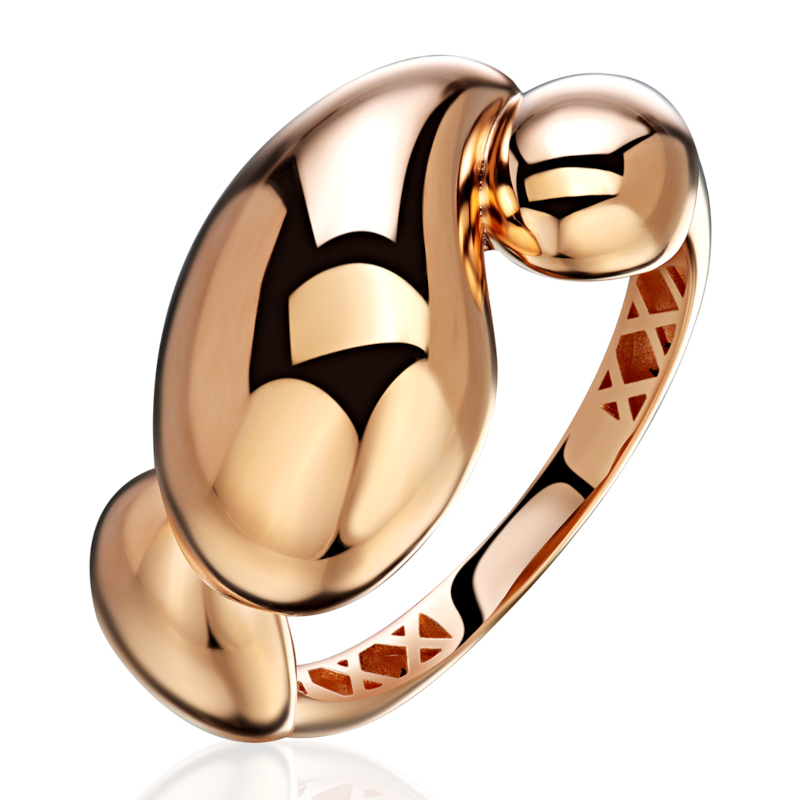 Кольцо из красного золота 585 пробы без вставок 01К0115642