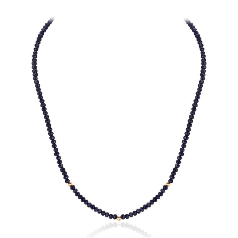 Колье из красного золота 585 пробы с хрусталем 01Л212214-1