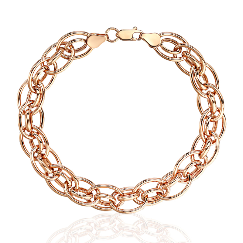 Браслет из красного золота 375 пробы без вставок 01Б013521S