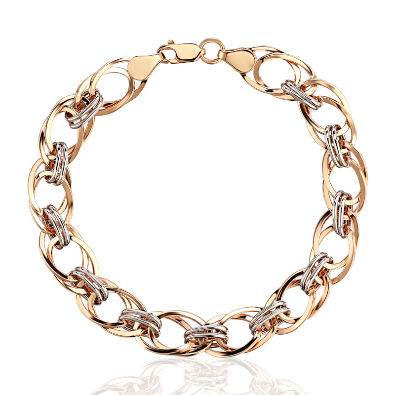 Браслет из красного золота 585 пробы без вставок 01Б013043Р