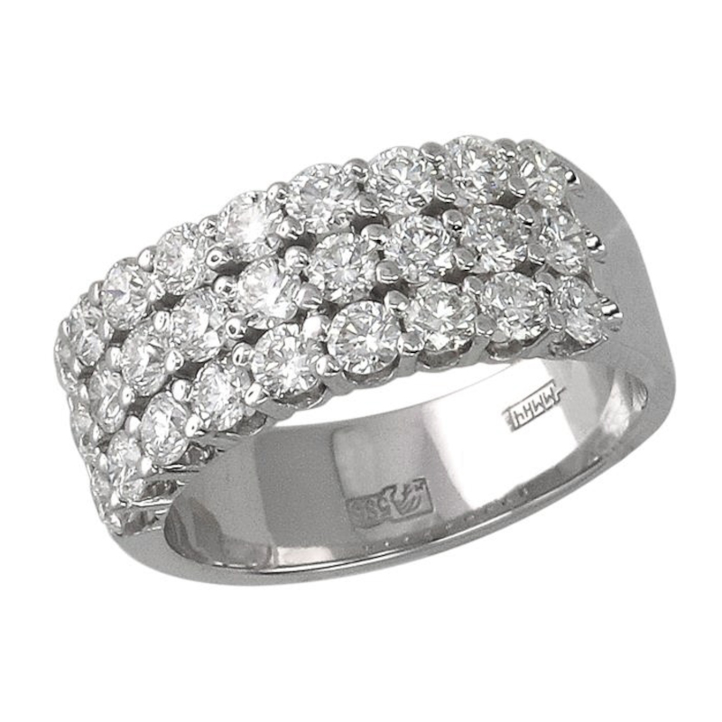 Кольцо из белого золота 585 пробы с бриллиантами 01К6251106