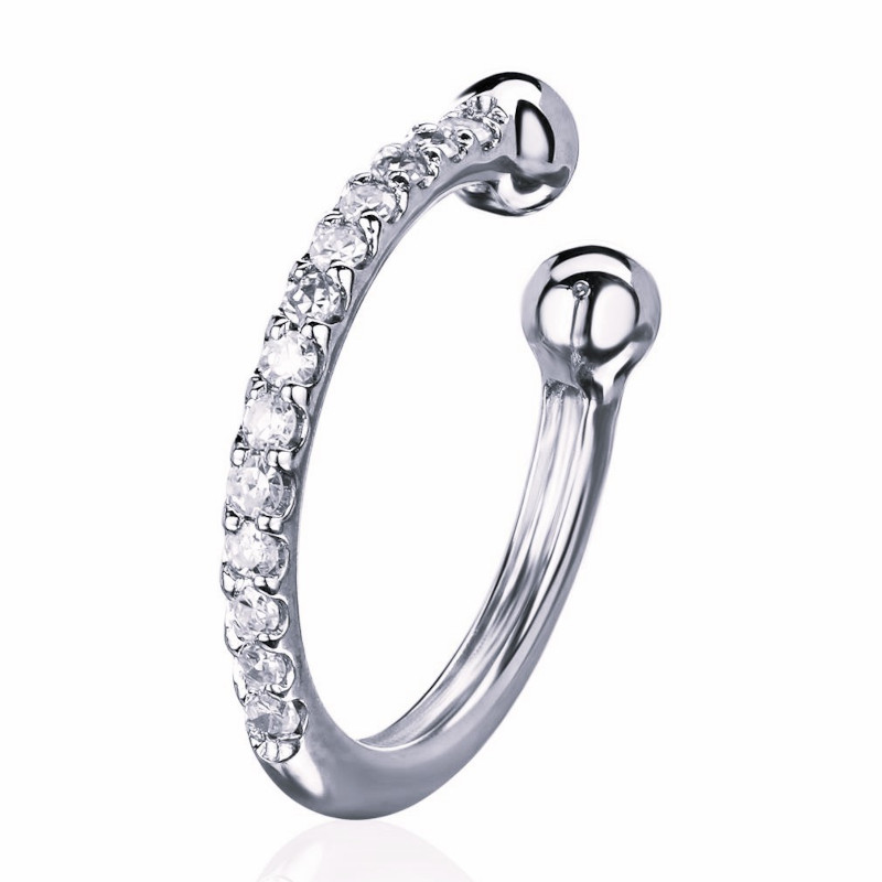 Серьга Одиночная из платины 585 пробы с бриллиантами 01С6916919-17-585
