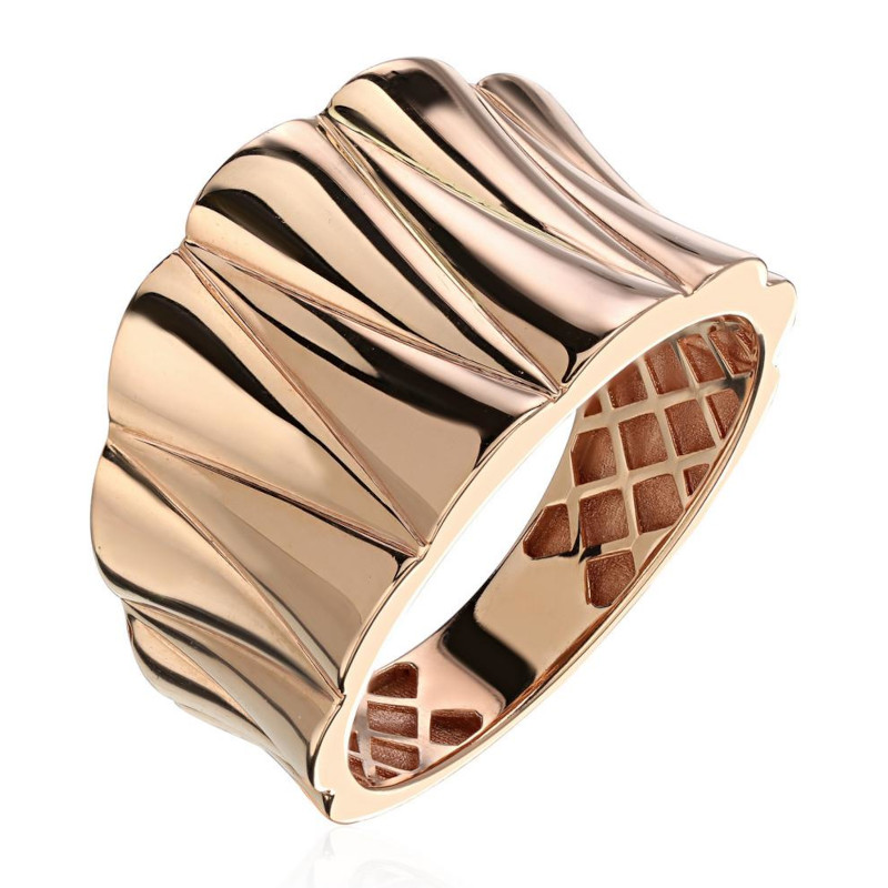 Кольцо из красного золота 375 пробы без вставок 01К0116131S