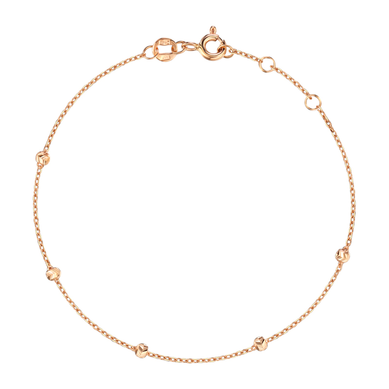 Браслет из красного золота 585 пробы без вставок 01Б713696