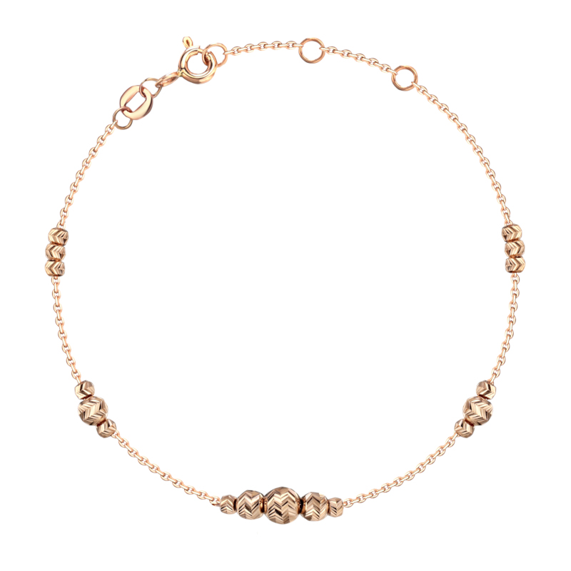 Браслет из красного золота 585 пробы без вставок 01Б713698