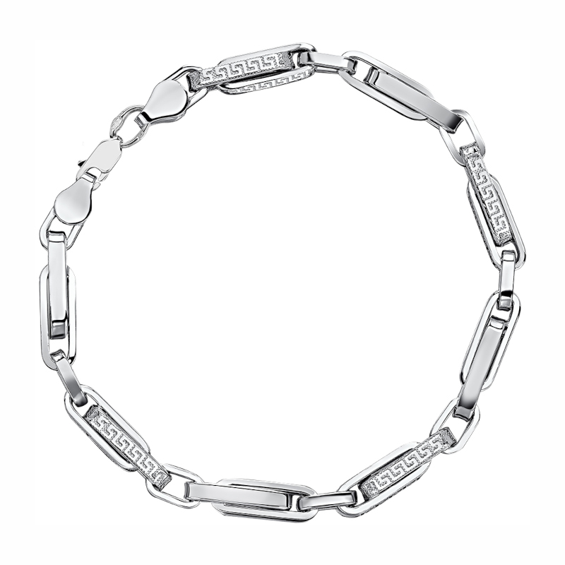 Браслет из комбинированного золота 585 пробы без вставок 01Б0221104