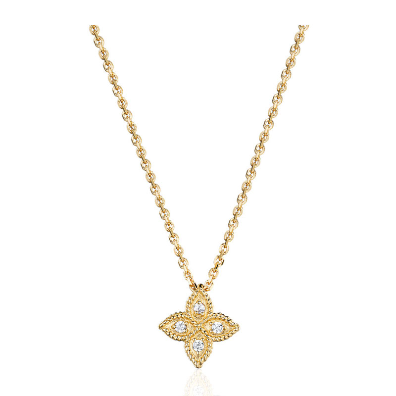 Колье из желтого золота 585 пробы с фианитами 01Л132502