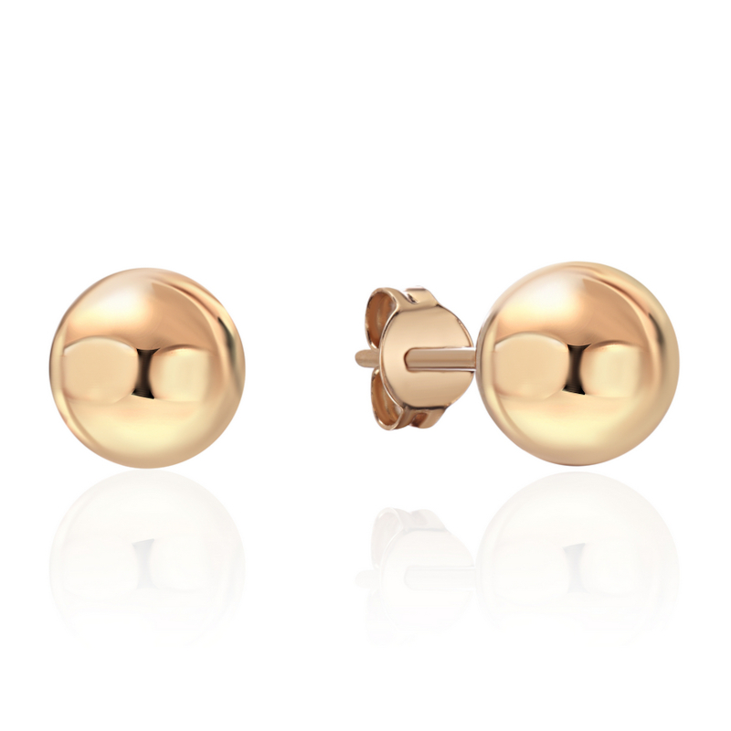 Серьги из красного золота 585 пробы без вставок 01С019321