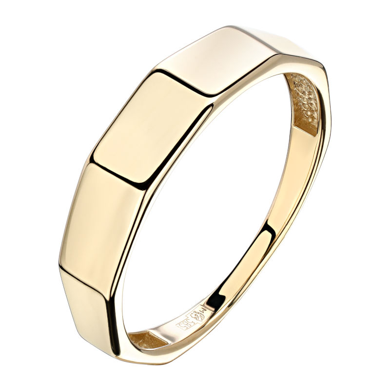 Кольцо из желтого золота 585 пробы без вставок 01К0314048