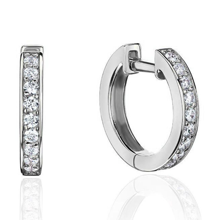 Серьги из платины 585 пробы с бриллиантами 01С6915016-17-585